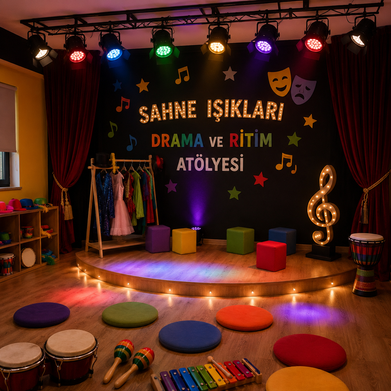 🎭 Sahne Işıkları – Drama ve Ritim Atölyesi 1 Sahne Isiklari – Drama ve Ritim Atolyesi