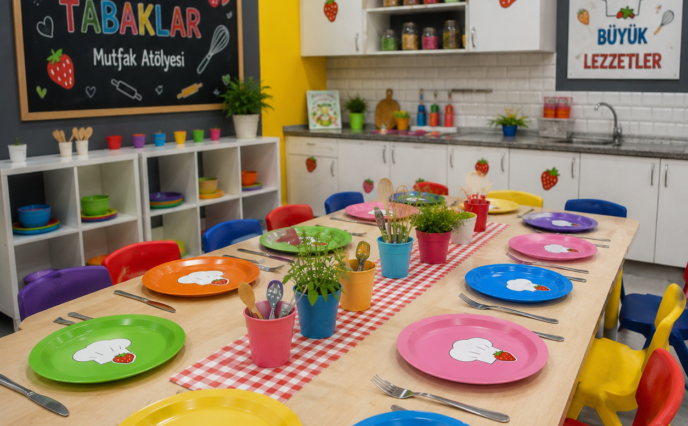 🍓 Renkli Tabaklar – Mutfak Atölyesi 🍓 Renkli Tabaklar – Mutfak Atölyesi